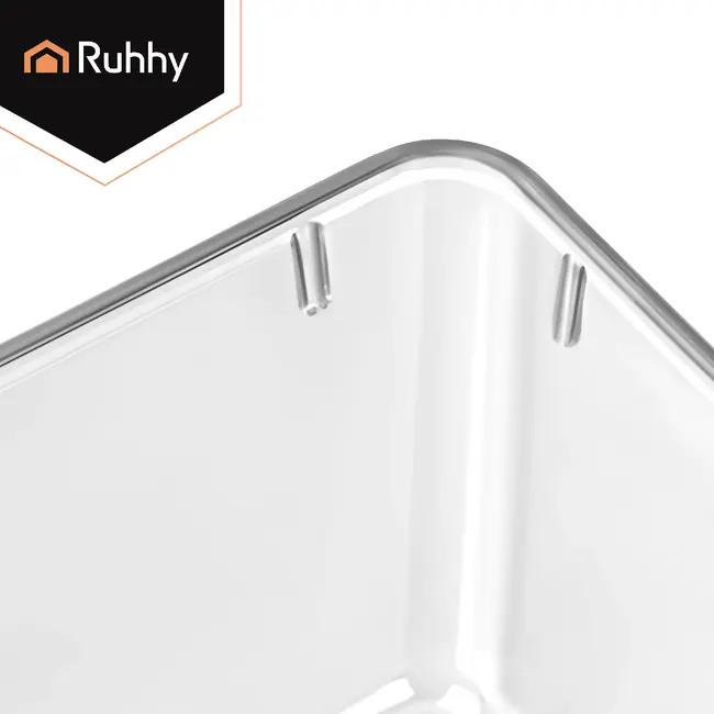 Ruhhy Lade-organizer 25-delig transparant met stapelbare bakjes in 4 formaten voor bureau keuken make-up lade en kantoorla