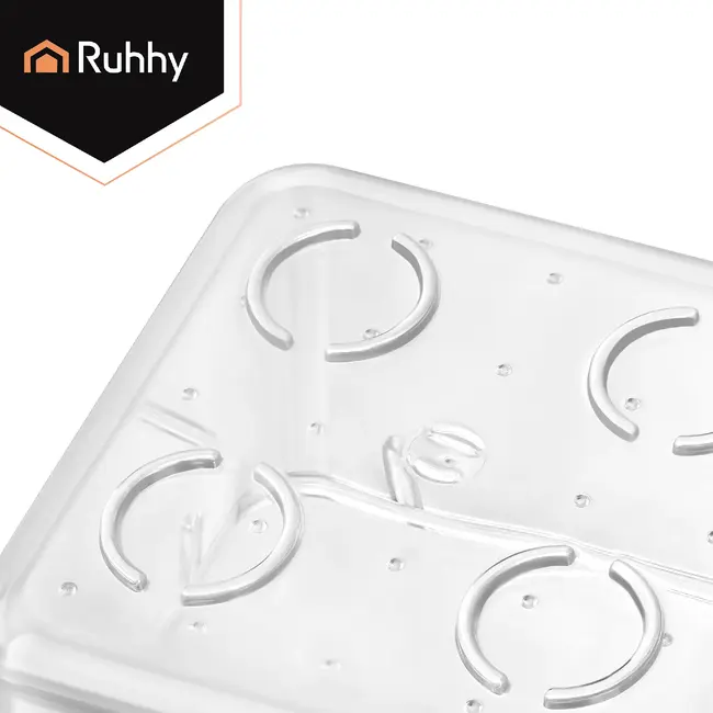 Ruhhy Lade-organizer 25-delig transparant met stapelbare bakjes in 4 formaten voor bureau keuken make-up lade en kantoorla