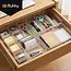 Ruhhy Lade-organizer 25-delig transparant met stapelbare bakjes in 4 formaten voor bureau keuken make-up lade en kantoorla