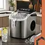 Ruhhy Ijsblokjesmachine 1,2 L zilver met ijsschep 12 kg per dag en 2 ijsblokjesmaten