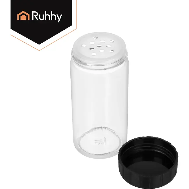 Ruhhy Kruidenpotjesset 20 stuks met 360° draaibare houder, glazen potjes van 90 ml, stickers, stift en siliconen trechter
