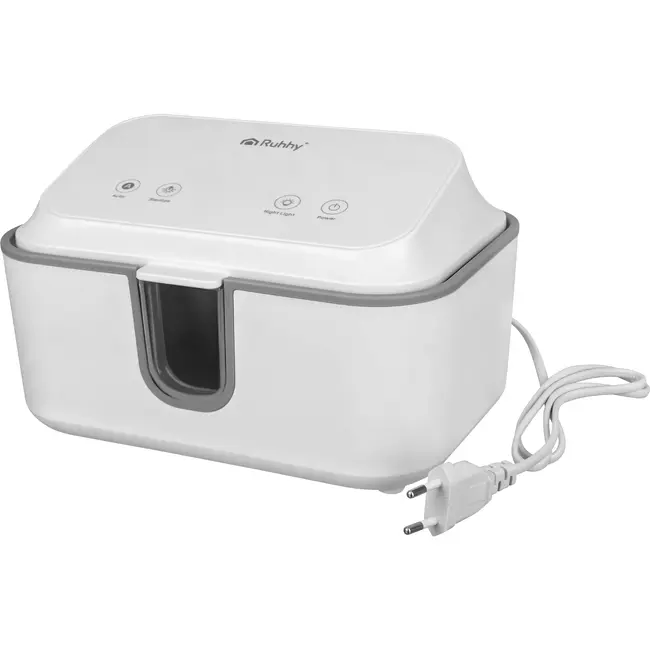 Ruhhy Billendoekjeswarmer wit met 3 verwarmingsstanden touchpaneel en ruimte voor 80 doekjes
