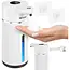 Ruhhy Automatische zeepdispenser 420 ml wit met 4 doseerniveaus, sensor en USB-C opladen