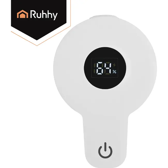 Ruhhy Automatische zeepdispenser 420 ml wit met 4 doseerniveaus, sensor en USB-C opladen