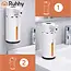 Ruhhy Automatische zeepdispenser 420 ml wit met 4 doseerniveaus, sensor en USB-C opladen