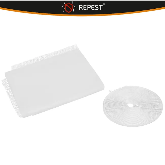 Repest Raamhor 160 x 130 cm wit met polyester gaas, klittenband van 5 m en op maat knipbaar netjes