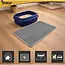 Purlov Grijze kattenbakmat 75 x 55 cm met antislip bodem en open opvangpocket