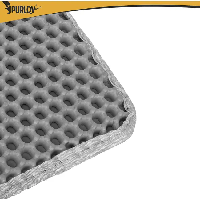 Purlov Grijze kattenbakmat 75 x 55 cm met antislip bodem en open opvangpocket