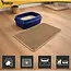 Purlov Kattenbakmat 75 x 55 cm beige van EVA schuim met antislip bodem en opvanglaag voor kattenbak