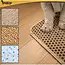 Purlov Kattenbakmat 75 x 55 cm beige van EVA schuim met antislip bodem en opvanglaag voor kattenbak