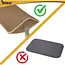Purlov Kattenbakmat 75 x 55 cm beige van EVA schuim met antislip bodem en opvanglaag voor kattenbak