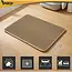 Purlov Kattenbakmat 60 x 45 cm beige met honingraatstructuur, opvangvak en stevige antislip bodem