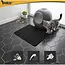 Purlov Zwarte kattenbakmat 60 x 45 cm met dubbele laag, antislip onderkant en opvangvak voor vulling