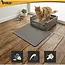 Purlov Kattenbakmat 60 x 45 cm grijs met tweelaagse honingraatstructuur voor minder grit in hu