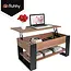 Kruzzel Salontafel 92 x 51 x 47 cm met liftbaar blad, verborgen opbergvak, onderplank en metalen constructie voor woonkamer