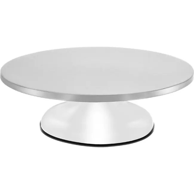 Ruhhy Metalen draaiplateau voor taarten 30 cm met 360° rotatie, antislipbasis en draagvermogen tot 20 kg voor decoreren