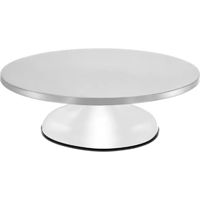 Ruhhy Metalen draaiplateau voor taarten 30 cm met 360° rotatie, antislipbasis en draagvermogen tot 20 kg voor decoreren
