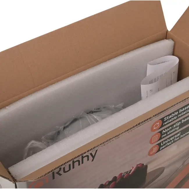 Ruhhy Metalen draaiplateau voor taarten 30 cm met 360° rotatie, antislipbasis en draagvermogen tot 20 kg voor decoreren