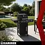Kaminer Gasbarbecue 2+1 10 kW zwart met zijbrander, glazen deksel, gietijzeren rooster, rotisserie, LED-knoppen en hoes