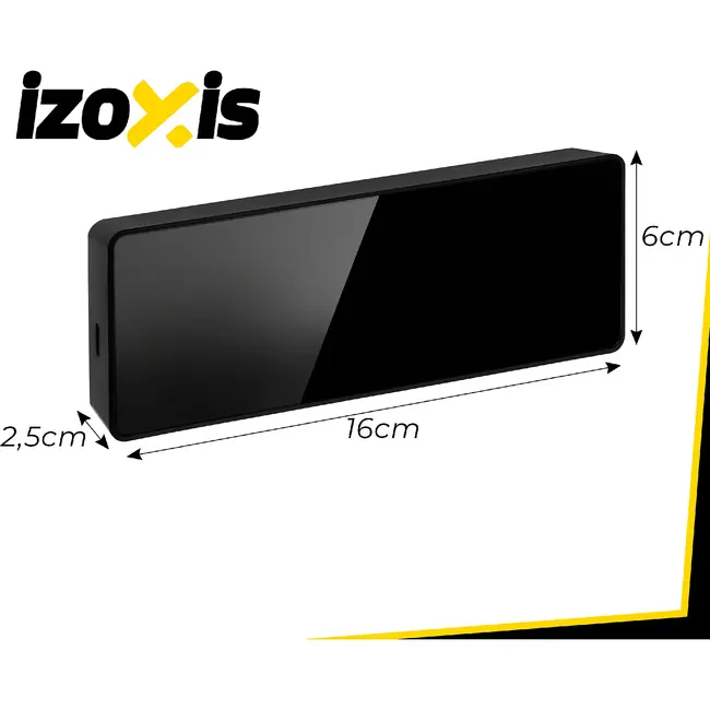 Izoxis Kleurrijke LED wekker met 34 leds, alarm, snooze, datum, temperatuur, 12/24 uurs formaat, nachtmodus en USB batterijvoeding