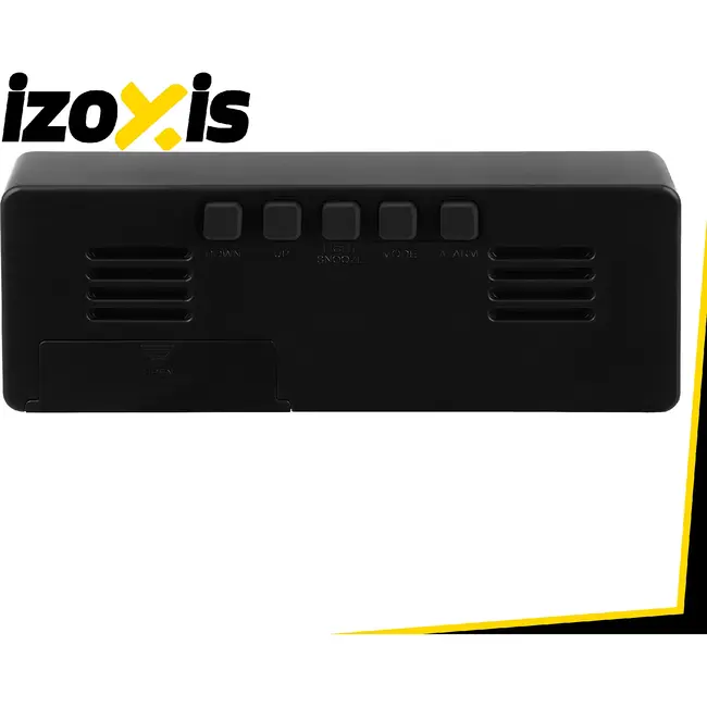 Izoxis Kleurrijke LED wekker met 34 leds, alarm, snooze, datum, temperatuur, 12/24 uurs formaat, nachtmodus en USB batterijvoeding