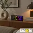 Izoxis Kleurrijke LED wekker met 34 leds, alarm, snooze, datum, temperatuur, 12/24 uurs formaat, nachtmodus en USB batterijvoeding
