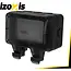 Izoxis Dubbel buitenstopcontact IP66 230 tot 250 V met 2 aansluitingen, ABS behuizing, klep en opbouwmontage voor tuin