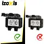 Izoxis Dubbel buitenstopcontact IP66 230 tot 250 V met 2 aansluitingen, ABS behuizing, klep en opbouwmontage voor tuin