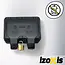 Izoxis Dubbel buitenstopcontact IP66 230 tot 250 V met 2 aansluitingen, ABS behuizing, klep en opbouwmontage voor tuin