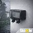 Izoxis Dubbel buitenstopcontact IP66 230 tot 250 V met 2 aansluitingen, ABS behuizing, klep en opbouwmontage voor tuin