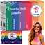 Holi Cow Holi kleurpoeder set 6 x 100 g met rood, oranje, geel, groen, blauw en paars voor kleurrijke evenementen en fotoshoots