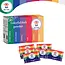 Holi Cow Holi kleurpoeder set 6 x 100 g met rood, oranje, geel, groen, blauw en paars voor kleurrijke evenementen en fotoshoots