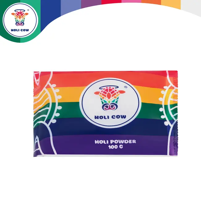 Holi Cow Kleurpoeder set met 10 zakjes van 100 g en 10 kleuren voor festivals, verjaardagen, evenementen en fotoshoots