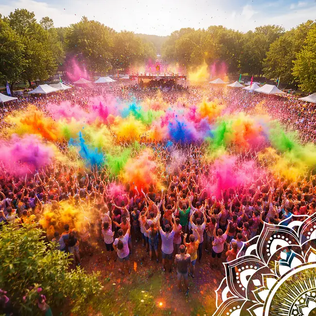 Holi Cow Kleurpoeder set met 10 zakjes van 100 g en 10 kleuren voor festivals, verjaardagen, evenementen en fotoshoots