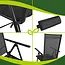 Gardlov Zwarte inklapbare tuinstoelen set van 2 met verstelbare rugleuning en hoofdsteunen voor tuin