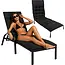 Gardlov Gardlov black quilted garden lounger cushion
