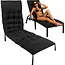 Gardlov Gardlov black quilted garden lounger cushion