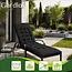 Gardlov Gardlov black quilted garden lounger cushion