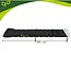 Gardlov Zwart gewatteerd ligbedkussen 180 x 56 x 9 cm met rugleuningflap en bindbanden voor tuinligbed