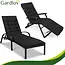 Gardlov Gardlov black quilted garden lounger cushion