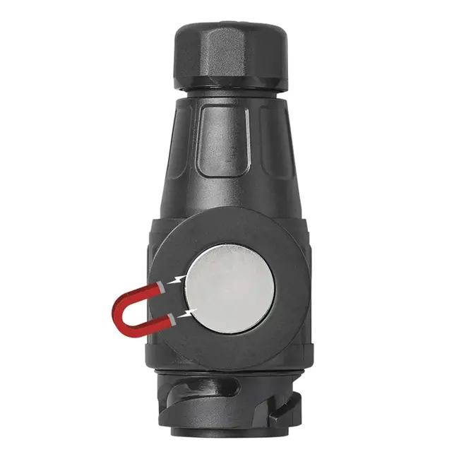 ProPlus 13-polige aanhanger stekker type Jaeger met magneet, 12 cm en zwarte PVC behuizing voor traile