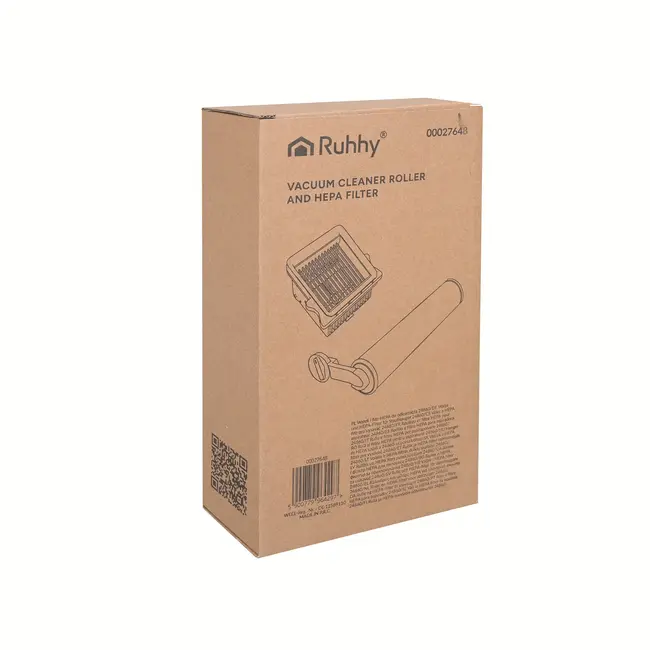 Ruhhy Borstelrol met HEPA H9 filter voor Lixo 24860 stofzuiger, wasbaar en passend voor frisse lucht