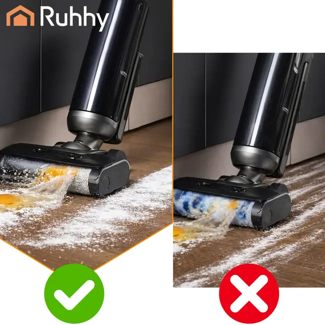 Ruhhy Borstelrol met HEPA H9 filter voor Lixo 24860 stofzuiger, wasbaar en passend voor frisse lucht