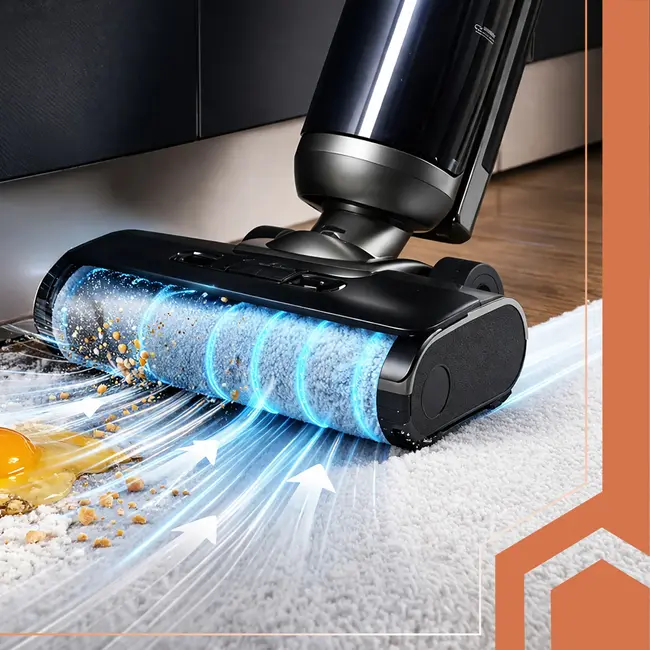 Ruhhy Borstelrol met HEPA H9 filter voor Lixo 24860 stofzuiger, wasbaar en passend voor frisse lucht