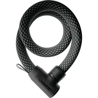 ABUS Textielslot 110 cm zwart met sleutel, level 7, zachte textielhoes en automatisch sluiten