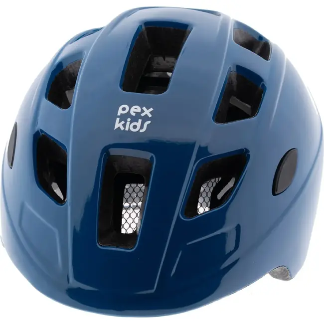 Pexkids Kinderfietshelm 52-56 cm blauw maat M met in-mold constructie en ventilatie