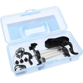 Elvedes Ontluchtingskit DOT remmen blauw met CNC adapters, buizen en klittenbanden