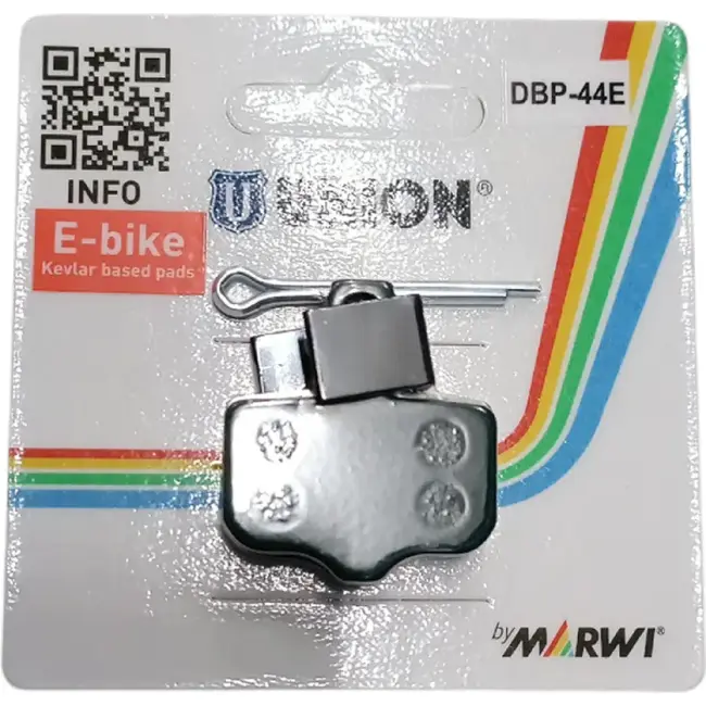 Marwi Schijfremblokset organic Kevlar zwart met RVS clip voor voor- of achterrem