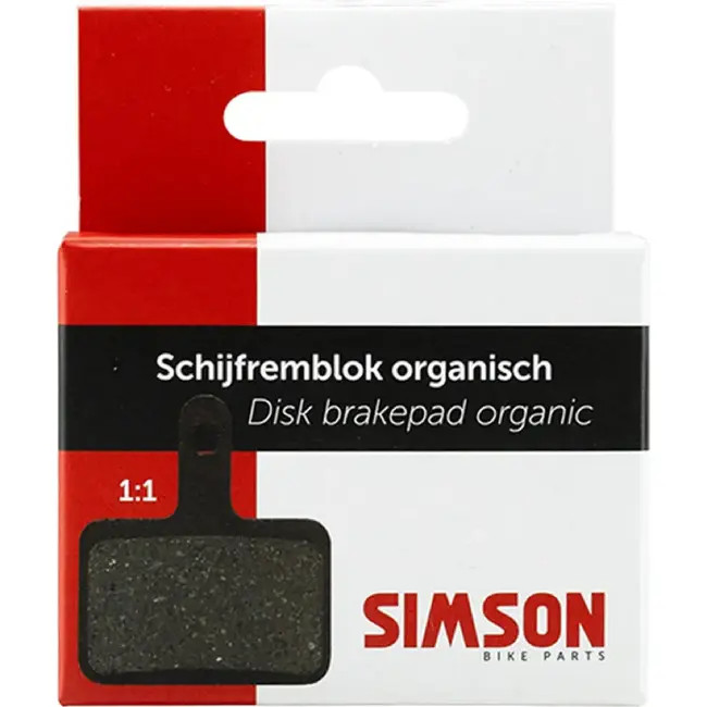 Simson Schijfremblokken organic zwart 1 paar voor schijfremmen met snelle grip en doseerbaarheid