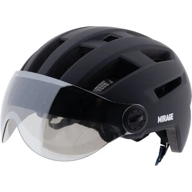 Mirage E-bike helm 55-58 cm mat zwart met NTA8776, USB-C achterlicht en Fidlock magneetsluiting
